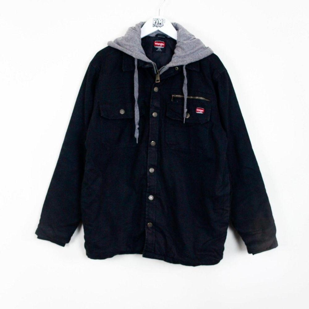 Wrangler Workwear Black Padded Denim Jacket (Small) - Picture 1 of 5